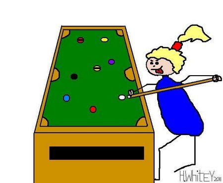 Heather - playing pool